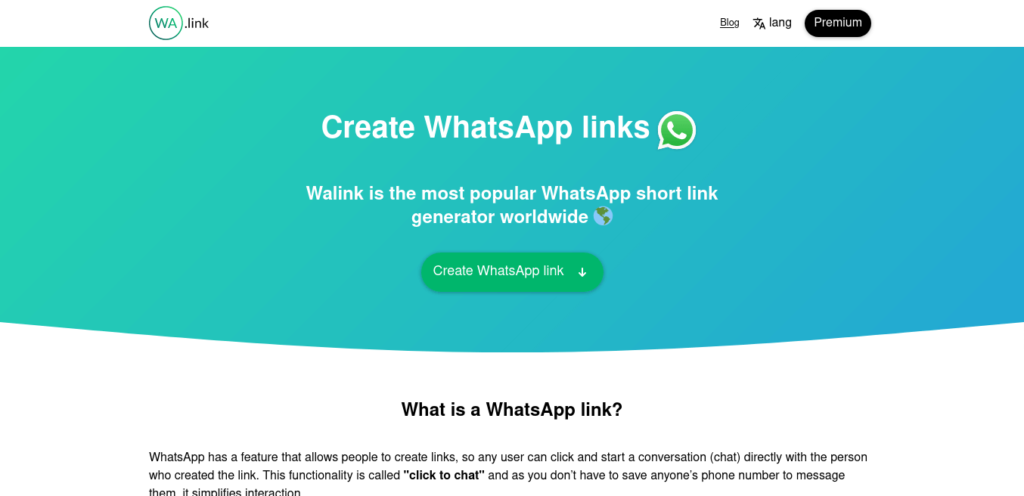 Create wa link