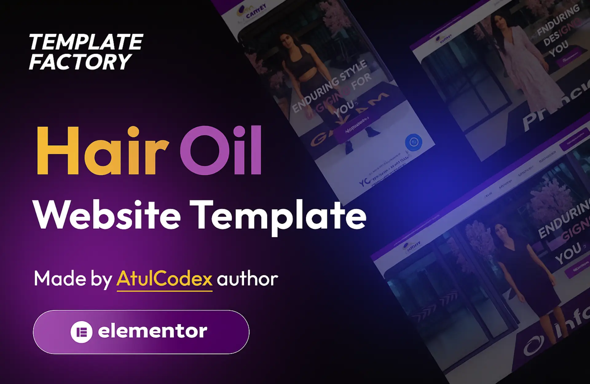 Hair Oil Website template