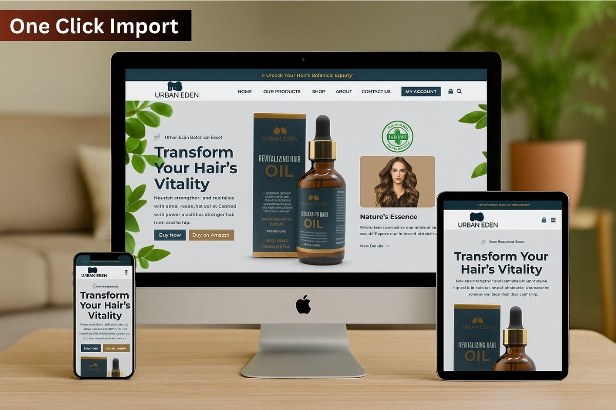 WordPress Developer Hair oil websire template atulcodex